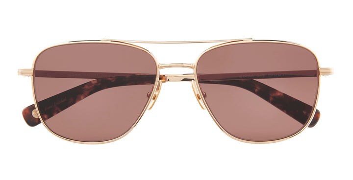 Garrett Leight EL CAPITAN SUN Gold-Agate Tortoise/Semi-Flat Bordeaux Polar