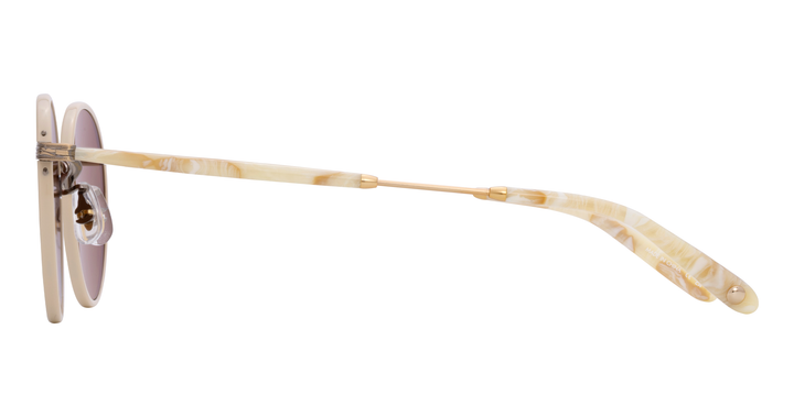 Garrett Leight GLCO X KING KENNEDY SUN Nude-Antique Gold/Pure Coffee