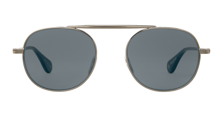 garrett leight VAN BUREN II SUN Silver-Sea Grey/Flat Pure Blue Smoke
