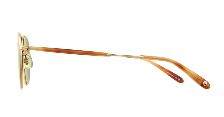 Garrett Leight WORLD SUN Gold-Ember Tortoise/Semi-Flat Green