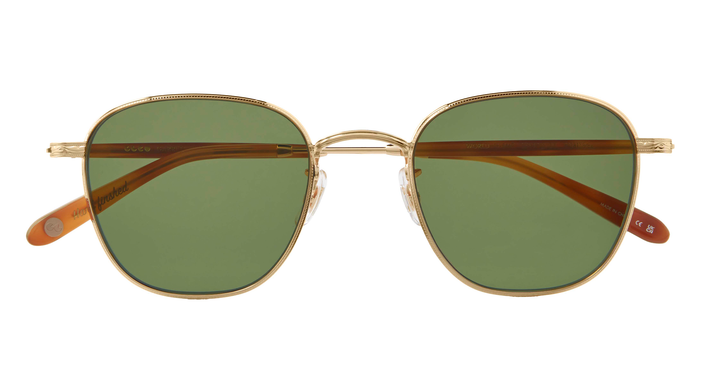 Garrett Leight WORLD SUN Gold-Ember Tortoise/Semi-Flat Green