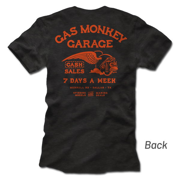 gas monkey garage Cash Monkey Tee - Vintage Black