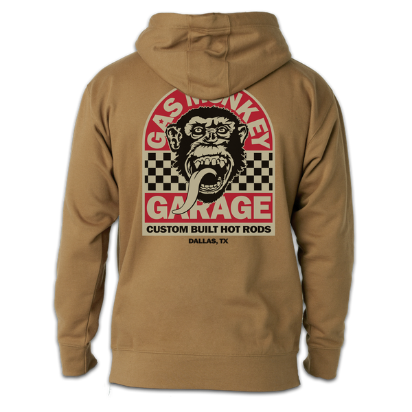 gas monkey garage Checkered Arch Pullover Hoodie
