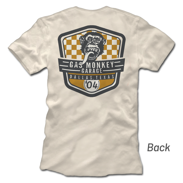 gas monkey garage Checkered Shield Tee