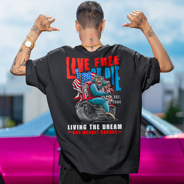 Gas Monkey Garage Live Free Tee