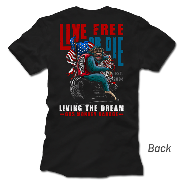 gas monkey garage Live Free Tee
