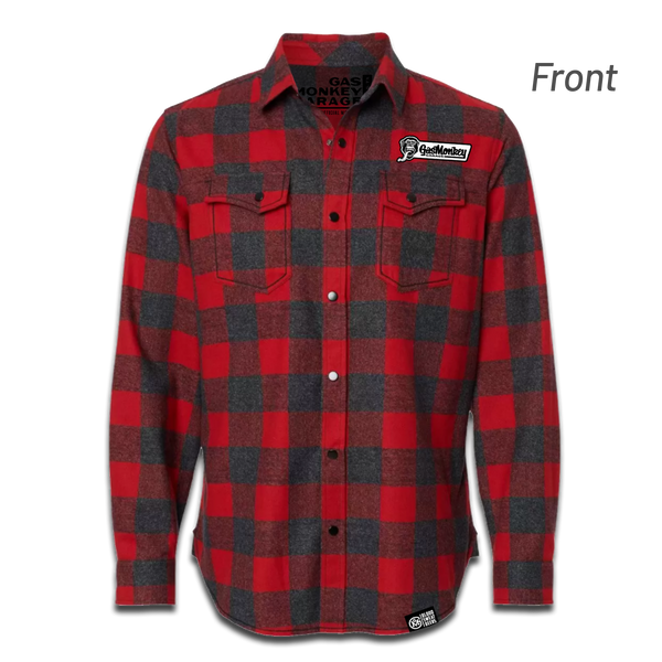 gas monkey garage Monkey Bar Flannel - Red