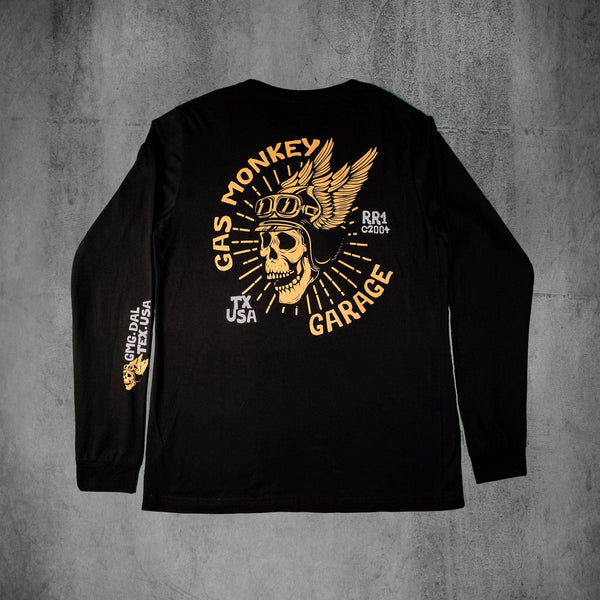 Gas Monkey Garage Skull Logo Long Sleeve Tee