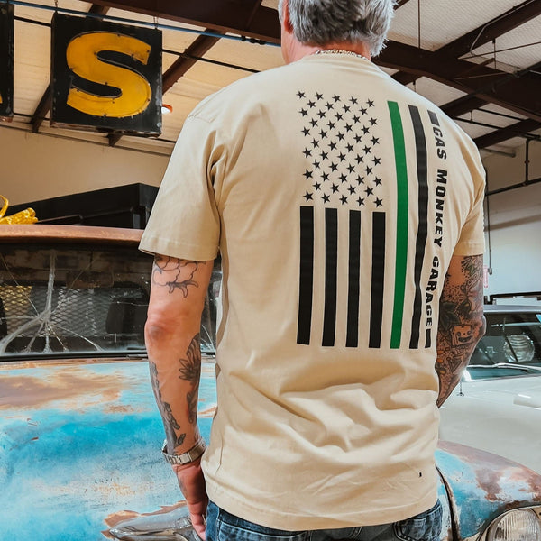 Gas Monkey Garage Thin Green Line Tee
