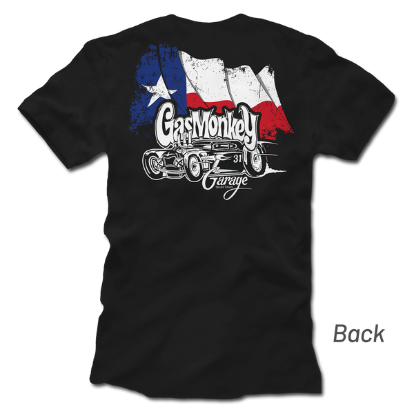 gas monkey garage White Car Texas Tee