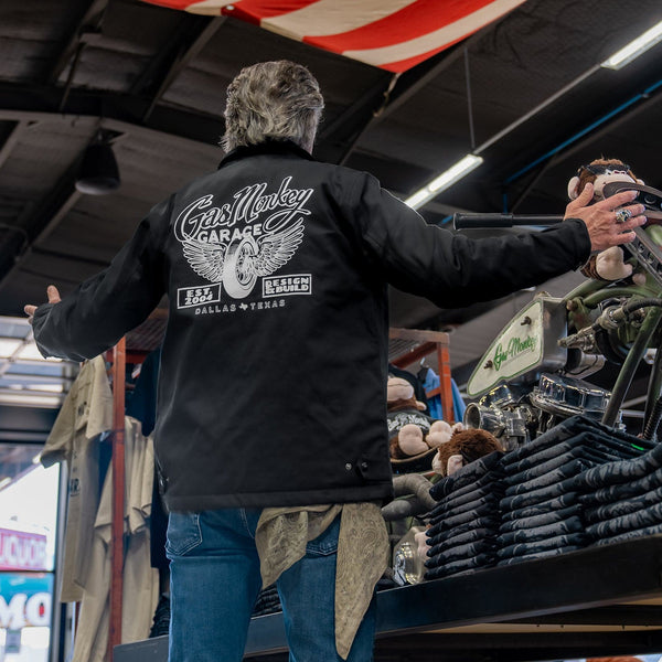 Gas Monkey Garage White Winged Work Jacket