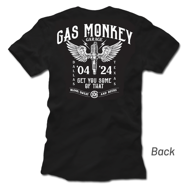 gas monkey garage Winged Spark 20th Anniversary Tee