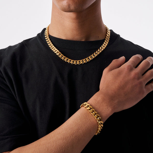 Gasper 12MM Cuban Set Gold