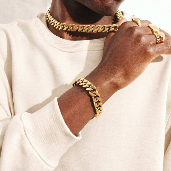 Gasper 14MM Cuban Bracelet Silver