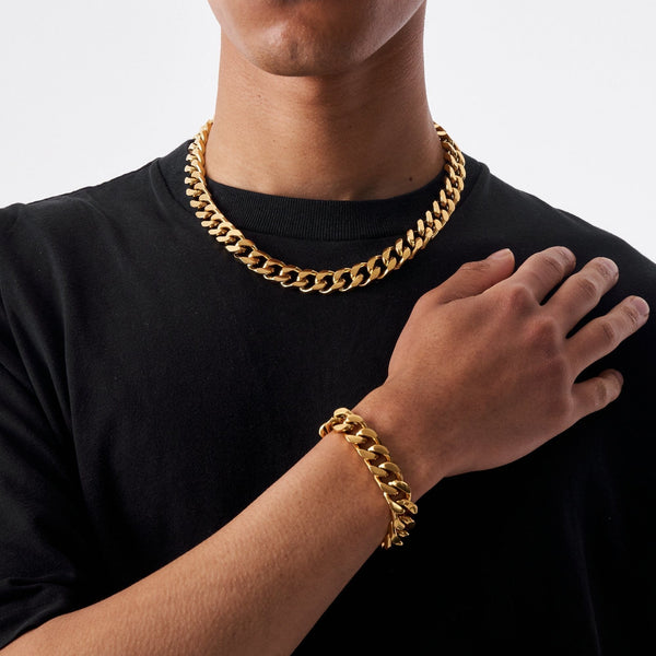 Gasper 14MM Cuban Set Gold