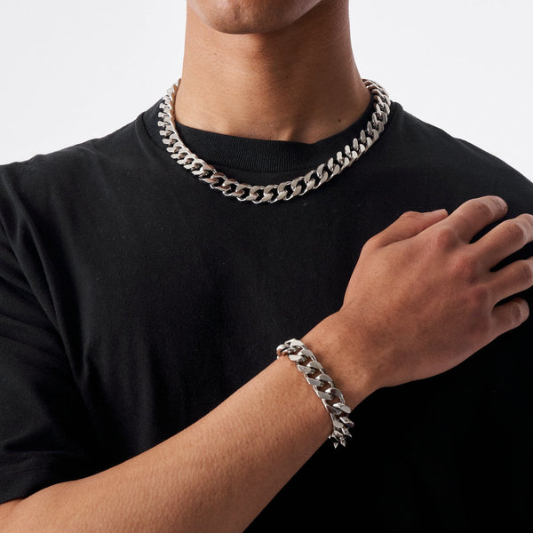 Gasper 14MM Cuban Set Silver