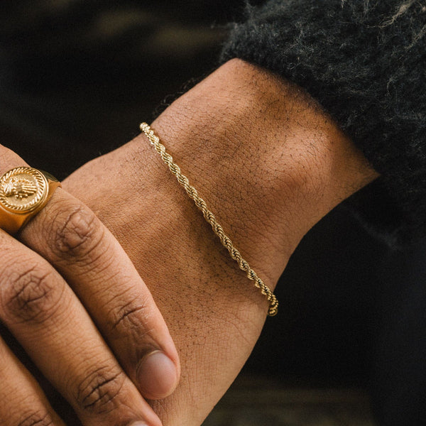 Gasper 3mm Rope Bracelet Gold