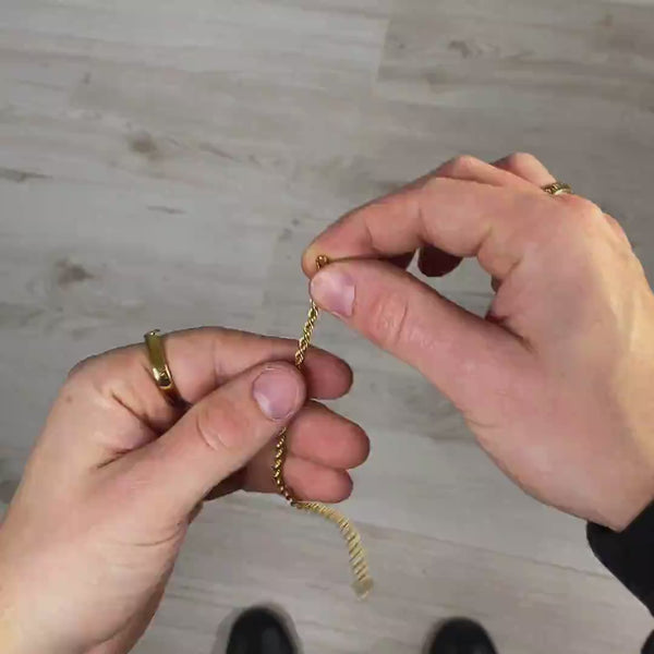 Gasper 3mm Rope Bracelet Gold