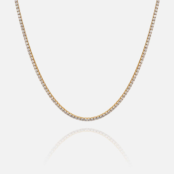 gasper 3mm Tennis Necklace Silver
