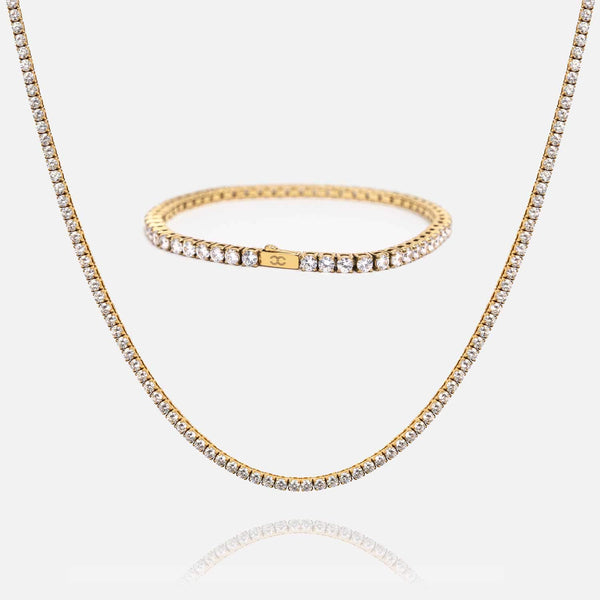 gasper 3mm Tennis Set Gold