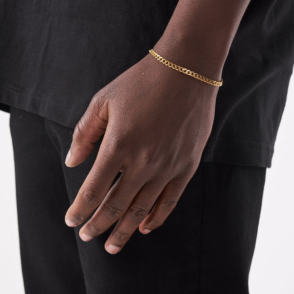 Gasper 4MM Cuban Bracelet Gold