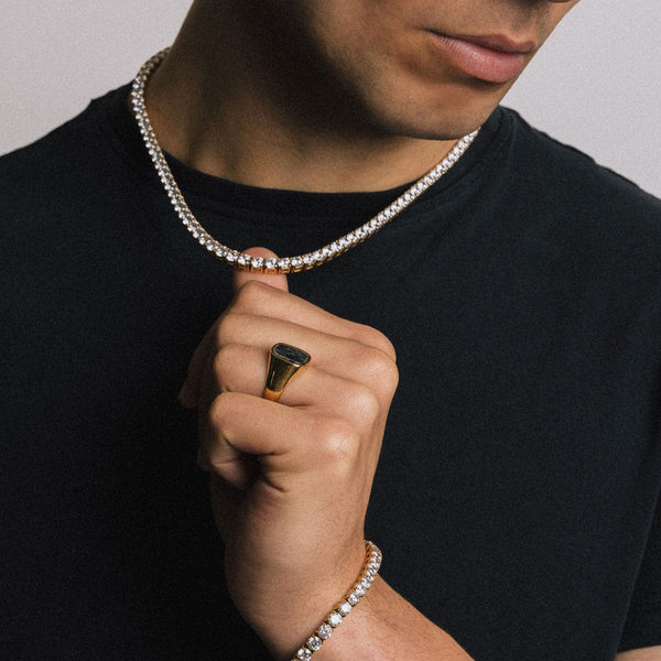 Gasper 5mm Tennis Necklace Gold