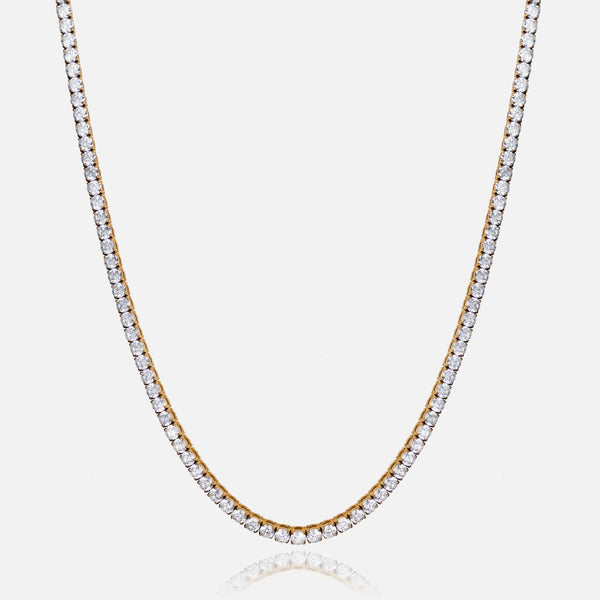 gasper 5mm Tennis Necklace Silver