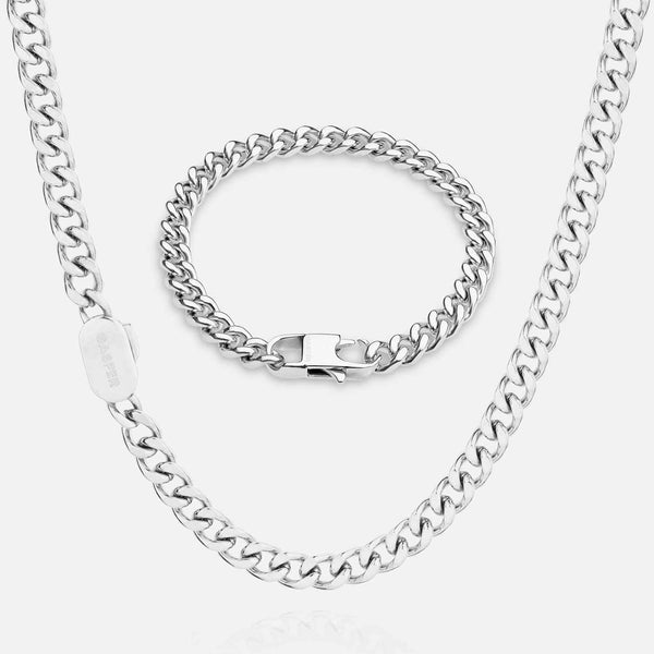 Gasper 6MM Cuban Set Silver