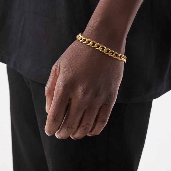 Gasper 8MM Cuban Bracelet Gold