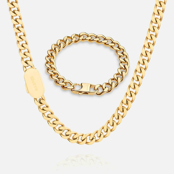 gasper 8MM Cuban Set Silver