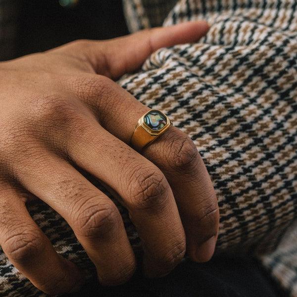 Gasper Abalone Ring Silver