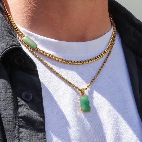 Gasper Aventurine Set Gold