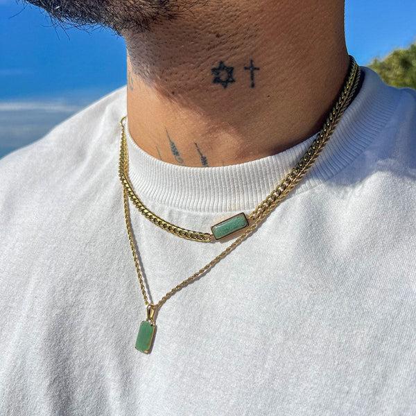 Gasper Aventurine Set Gold