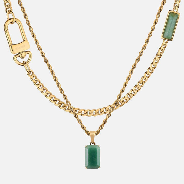 gasper Aventurine set Silver