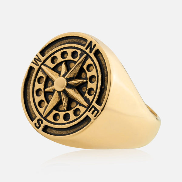 gasper Compass Ring Gold