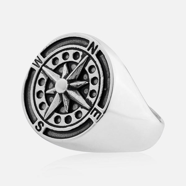 Gasper Compass Ring Silver