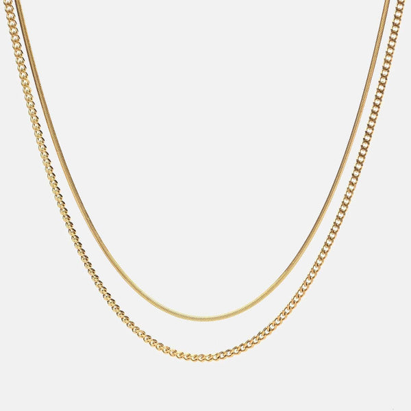 gasper Cuban + Snake Set Gold