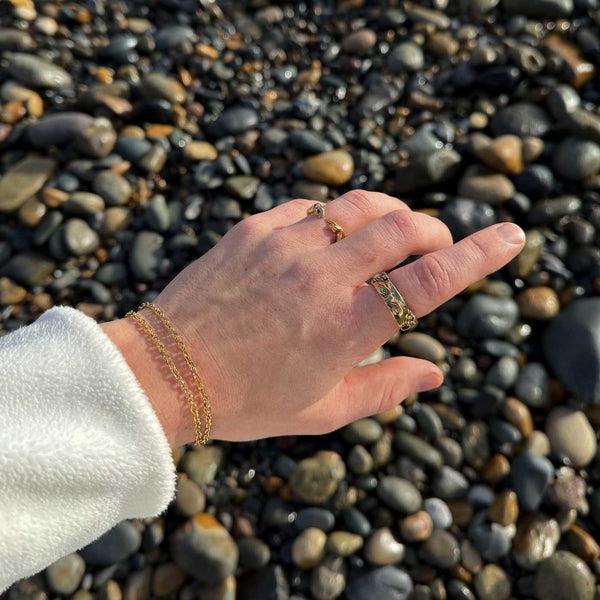 Gasper Double Anchor Bracelet Gold