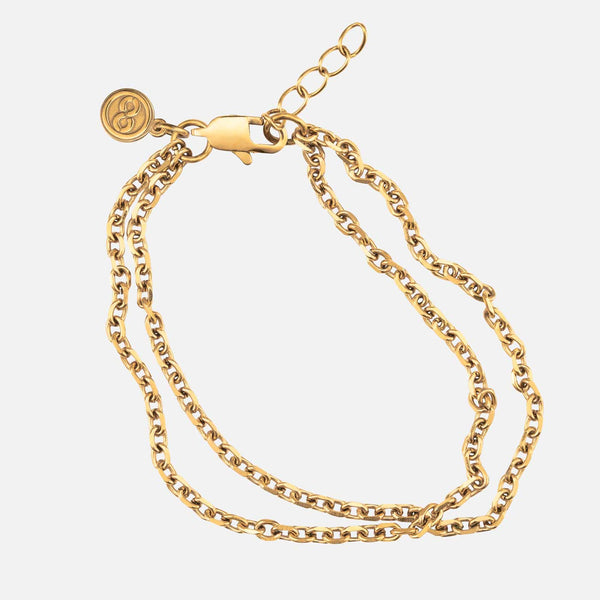 gasper Double Anchor Bracelet Gold