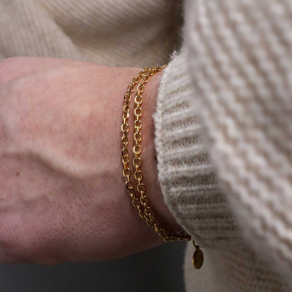 Gasper Double Anchor Bracelet Silver