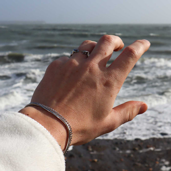 Gasper Double Cuban / Octagon Bracelet Silver