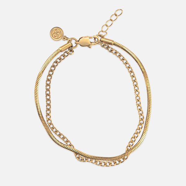 gasper Double Cuban / Octagon Bracelet Silver