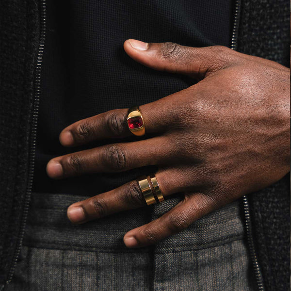 Gasper Emile Ruby Ring Silver