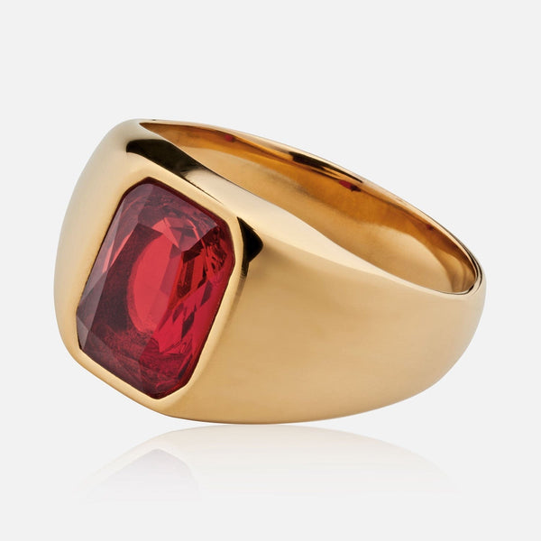 gasper Emile Ruby Ring Silver