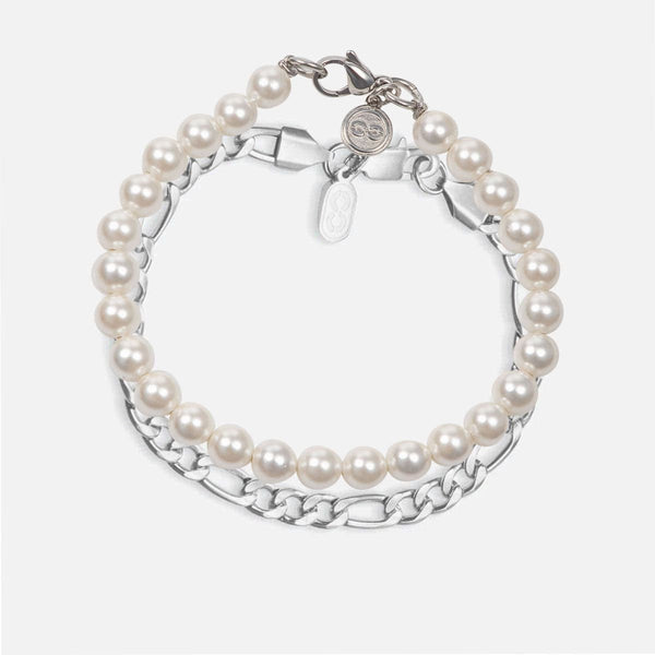 Gasper Figaro + Pearls Set Silver