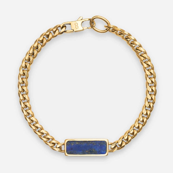gasper Fusion Cuban Bracelet Lapis Silver