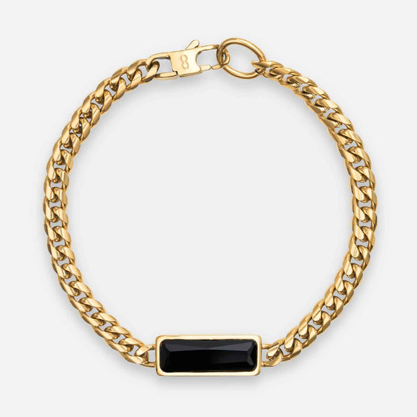 gasper Fusion Cuban Bracelet Onyx Gold