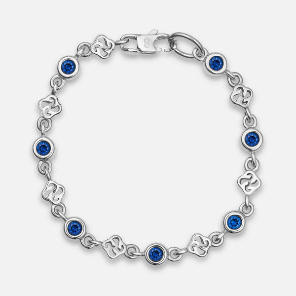 Gasper Gemstone Bracelet - Aquamarine Silver