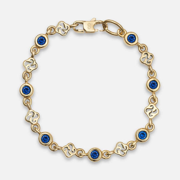 gasper Gemstone Bracelet - Aquamarine Silver