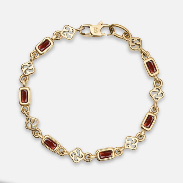 gasper Gemstone Bracelet Ruby Silver